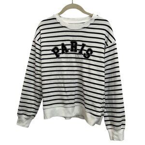 C&C California PARIS French Breton Nautical Striped knit cotton sweater M